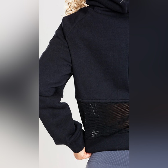 Women's Best True Mesh Cropped Hoodie Black Size Small - Picture 5 of 6